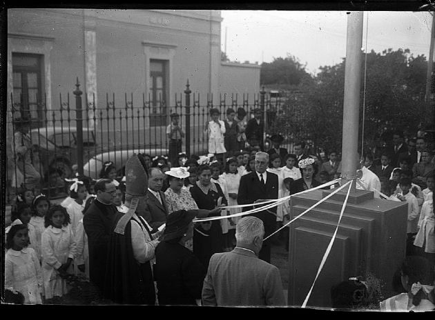 Inauguración mástil escuela Bartolomé Mitre