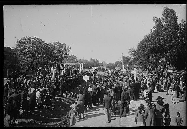 Palco de Autoridades sobre Av. Lafinur