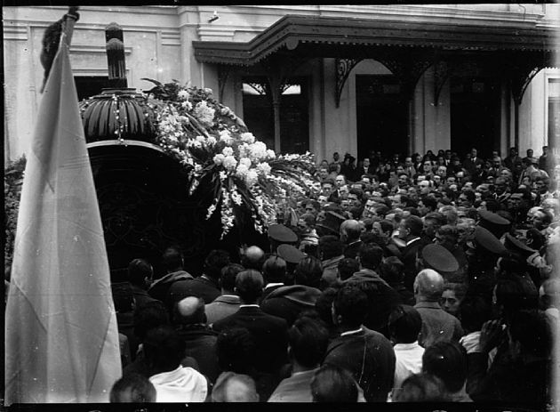 Funeral de Adolfo Pampa Rodríguez Saa- Estación de Ferrocarril