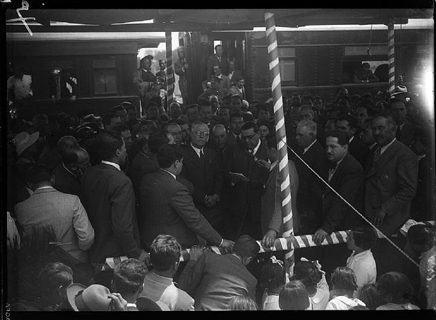 Acto en Estación de Ferrocarril