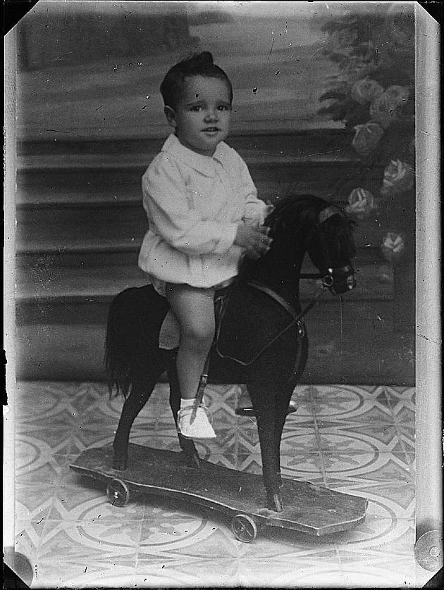 Niño en Caballito de Madera
